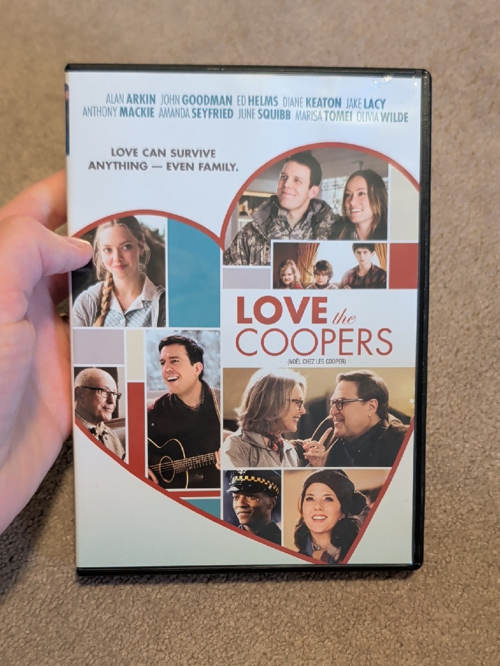 💜 5/$20 Love the Coopers DVD Movie - White & Red Cover